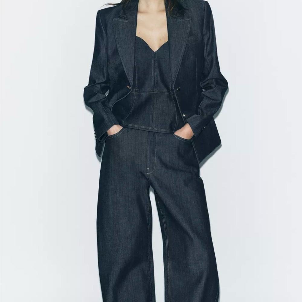 Zara Elegant Dark Denim Women's blazer